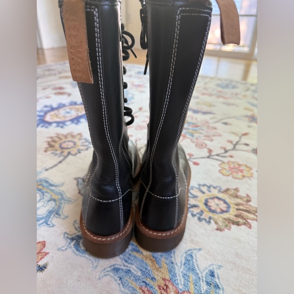 Dr. Martens Black Beatrice Tall Combat Boots - Picture 3 of 7